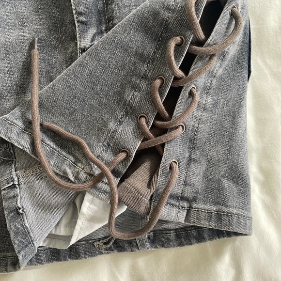 NONCODE Gray-blue denim mini skirt - Picture 2 of 4